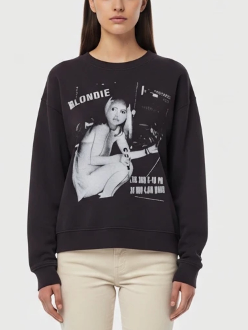 Black Graphic Sweatshirt with Blondie Print